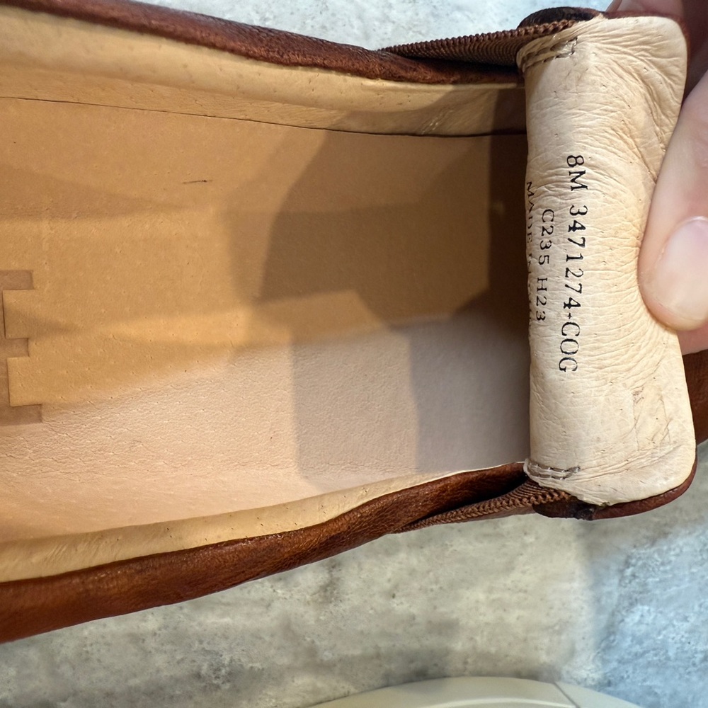 Frye Women’s Ivy Leather Slip-Ons in Cognac - Picture 6 of 7